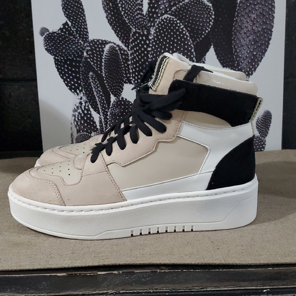 Women's High-Top Sneakers - Beige and Black ShuShop Sincad NIB - Picture 5 of 12
